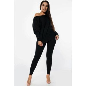 NWT - Two-Piece Knit Leggings Set (Black)